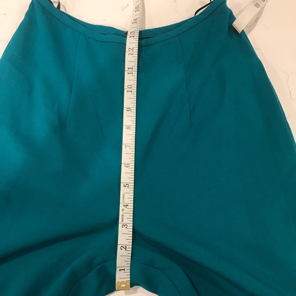 Black Halo Wide Leg Pants Turquoise Blue Sz 2 - Picture 8 of 8